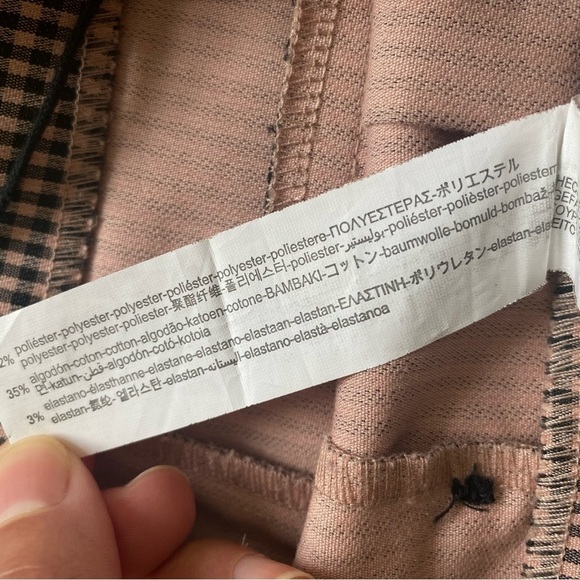 Zara Plaid High Waist Cotton Blend Pleated Shorts Side Zipper Size Medium - Picture 11 of 11